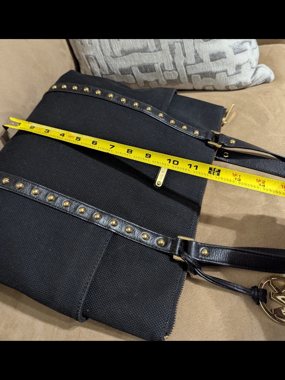 Michael Kors Black Studded Tote Bag